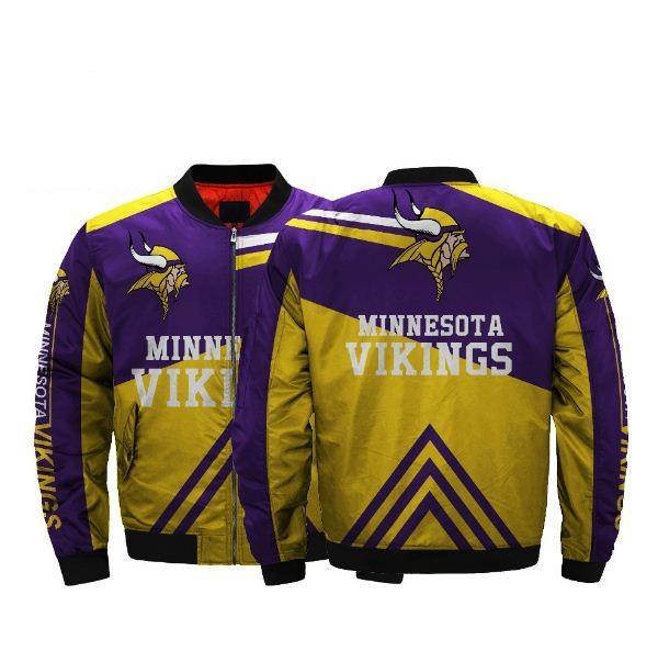 Minnesota Vikings Purple and Yellow Letterman Jacket