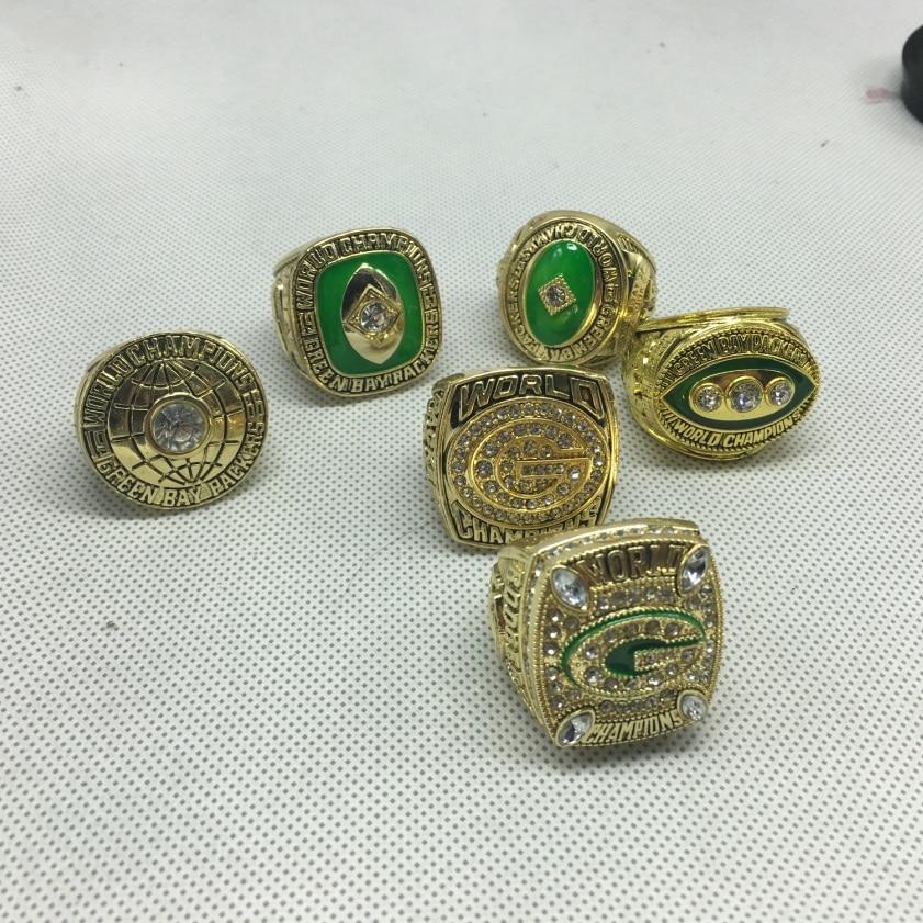 20% OFF 1961 1965 1966 1967 1996 2010 Green Bay Packers Super Bowl Ring Set  – 4 Fan Shop