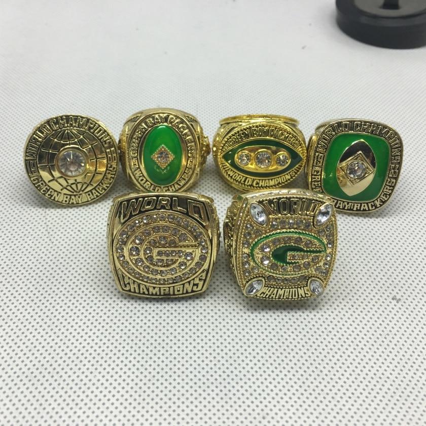 Green Bay Packers Super Bowl 6 Ring Set (1961, 1965, 1966, 1967