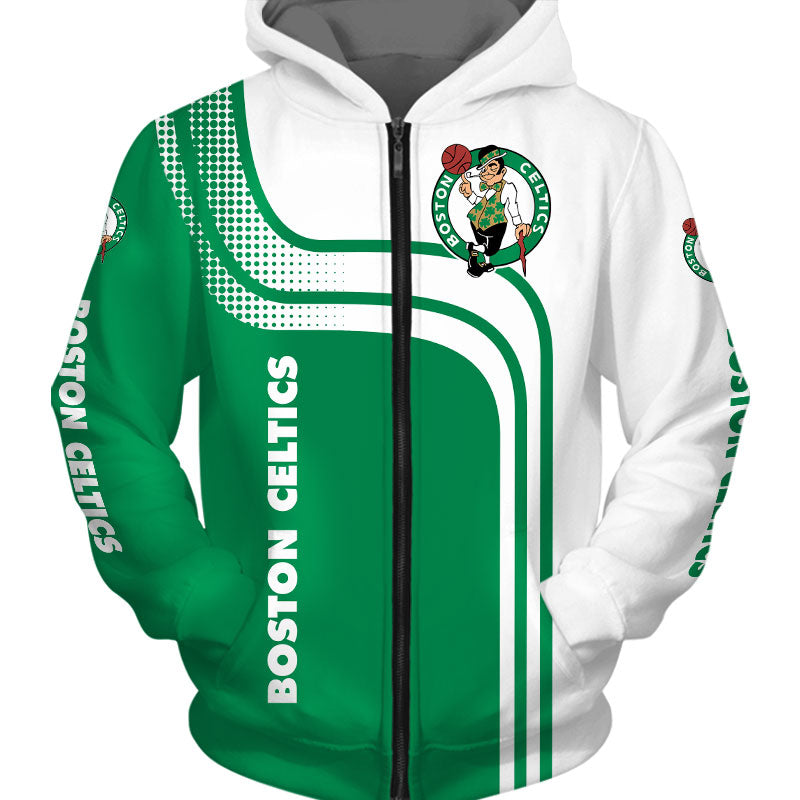 Lowest Price NBA Hoodies 3D Boston Celtics Hoodie Zip Up Sweatshirt For  Sale – 4 Fan Shop