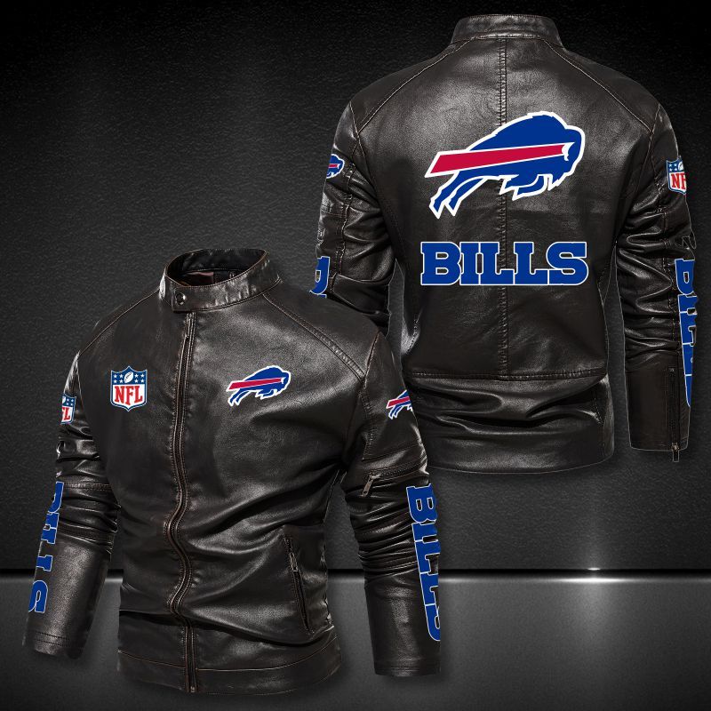 Buffalo Bills Logo NFL Leather Jacket For Men And Women