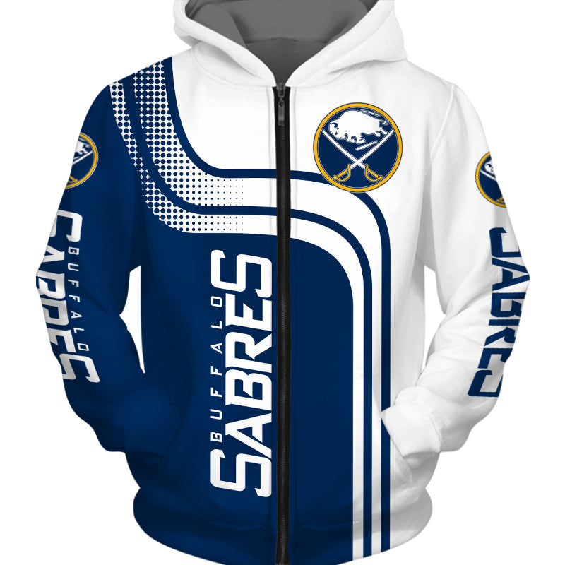Sabres Hoodie 3D Blue Gold Gradient Retro Personalized Buffalo Sabres Gift  - Personalized Gifts: Family, Sports, Occasions, Trending