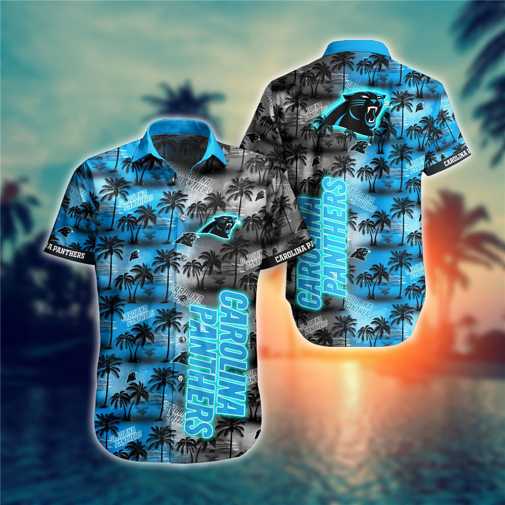 15% OFF Hot Carolina Panthers Hawaiian Shirt Palm Tree Pattern – 4 Fan Shop