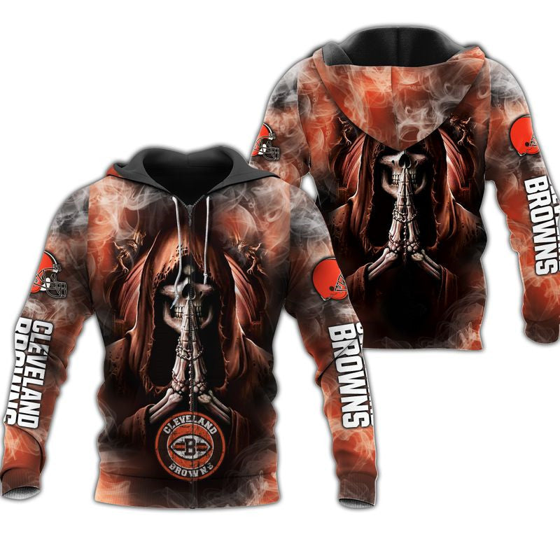 20% OFF Cleveland Browns Hoodies Mens Skull For Sale – 4 Fan Shop