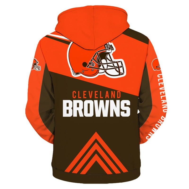 NFL Cleveland Browns Boys' Long Sleeve Performance Hooded Sweatshirt - XS