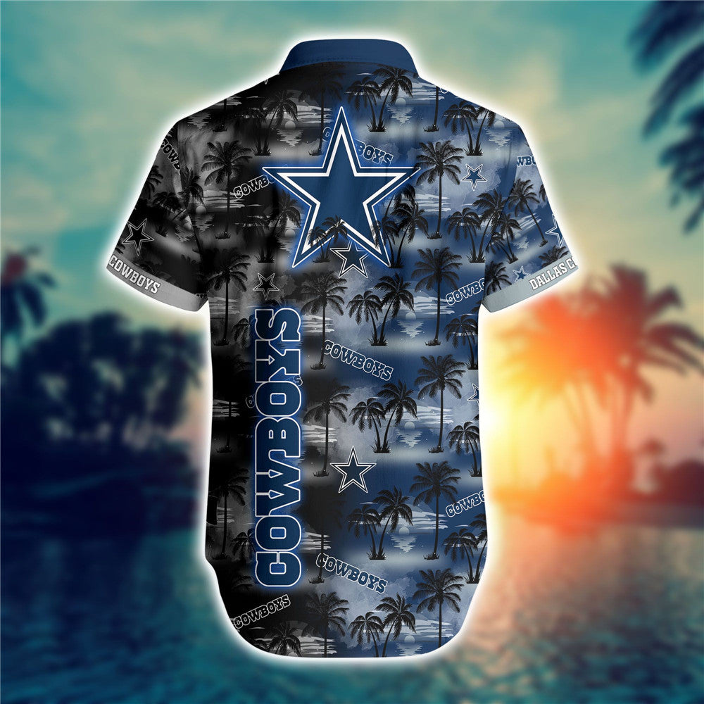 15% OFF Hot Dallas Cowboys Hawaiian Shirt Palm Tree Pattern – 4