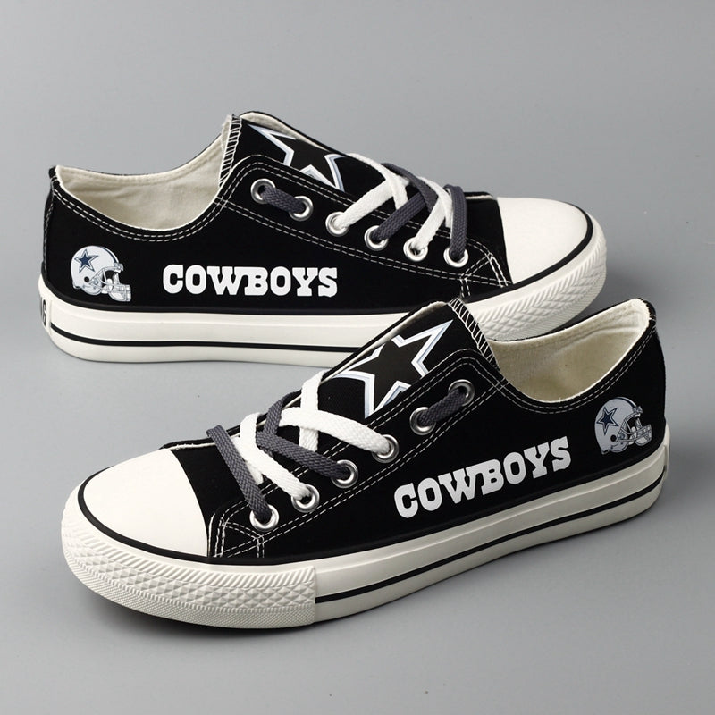 Dallas Cowboys NFL Men's Low Top Big Logo Canvas Shoes FREE SHIP