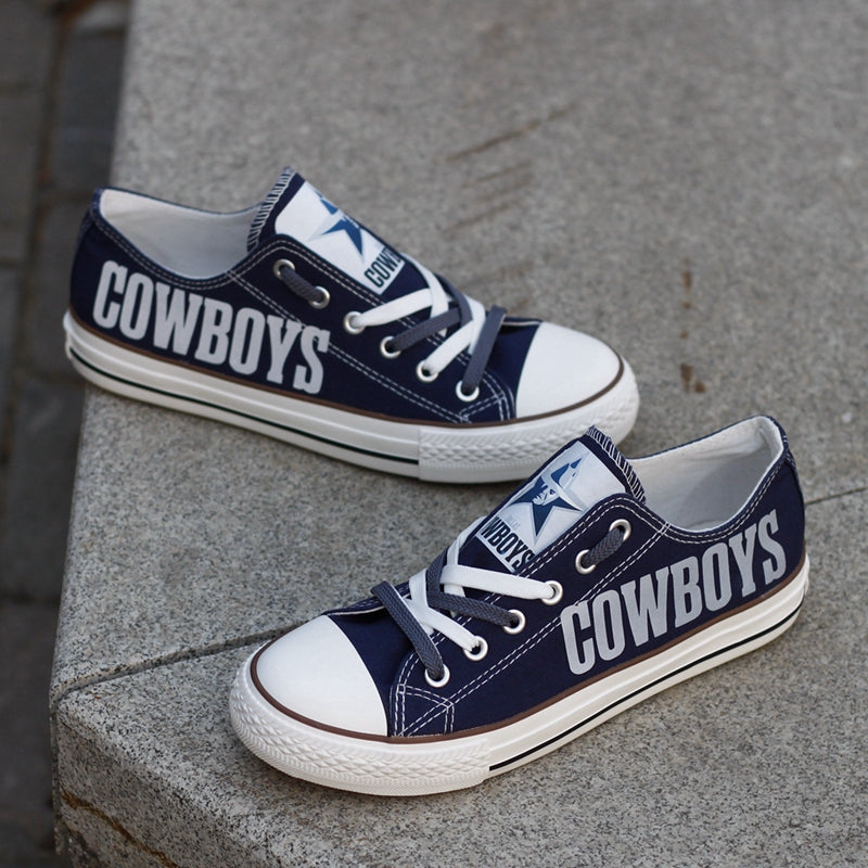 Women's FOCO Dallas Cowboys Platform Canvas Shoes