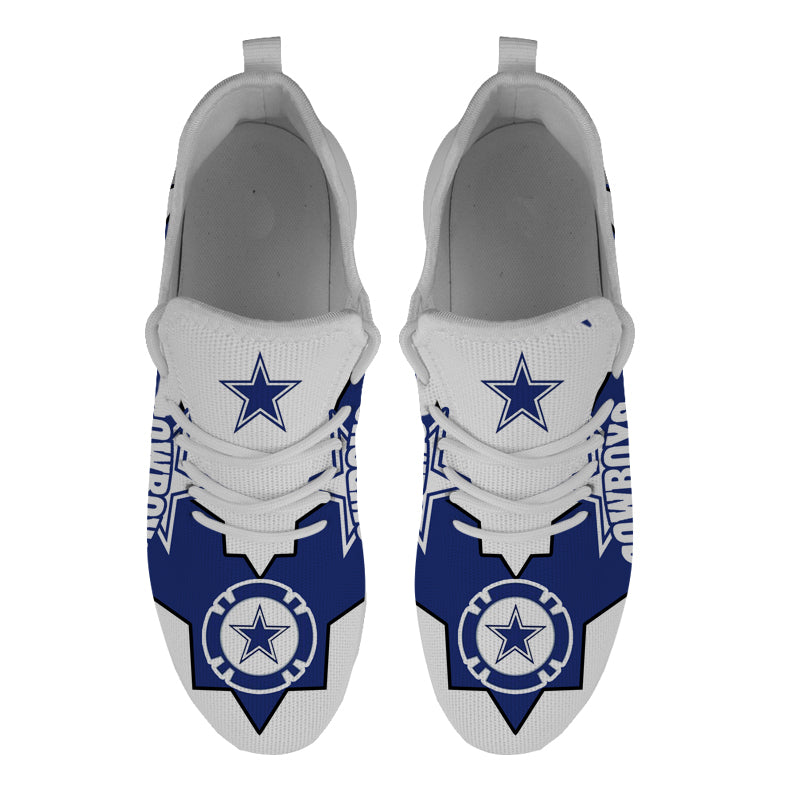 Dallas Cowboys NFL Mens Gradient Midsole White Sneakers