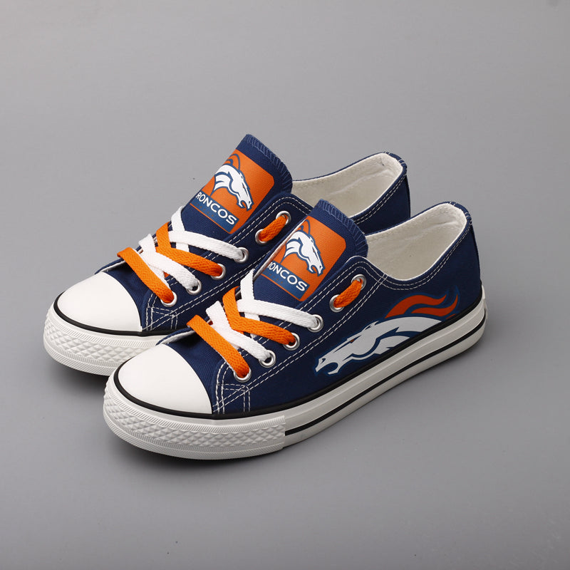 Denver Broncos NFL Men And Women Low Top Tie-Dye Canvas Shoes For