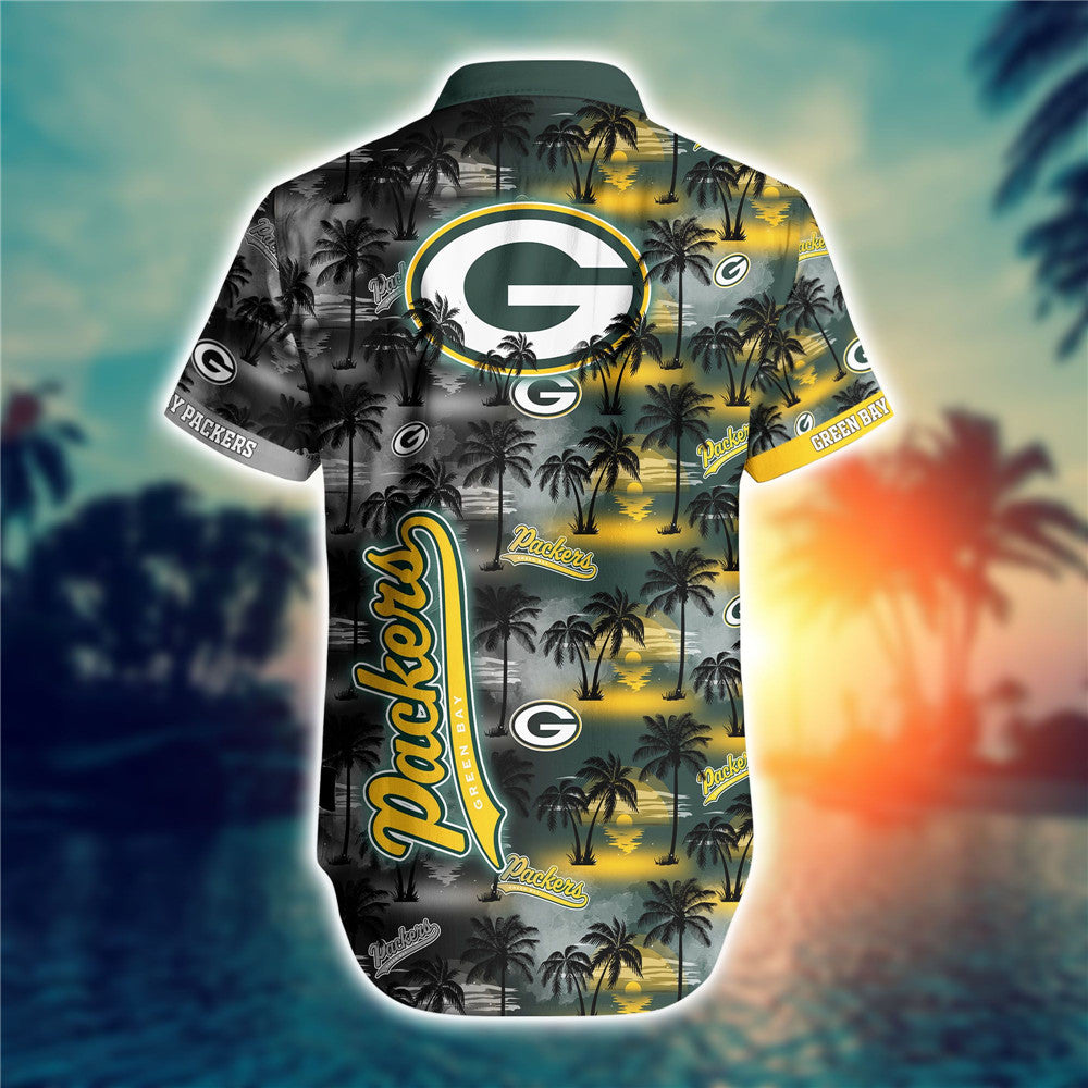 Green Bay Packers Tropical Palm Tree Hawaii Shirt, Shorts