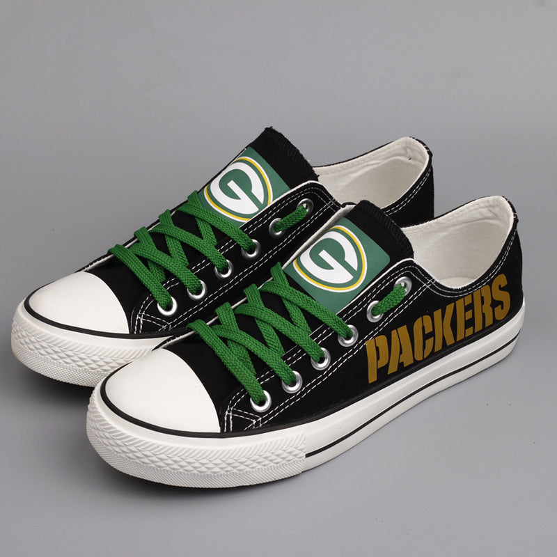 Green Bay Packers Shoes - High Top Canvas Sneakers –