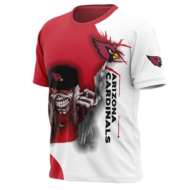 15% OFF Iron Maiden Arizona Cardinals T shirt For Men – 4 Fan Shop