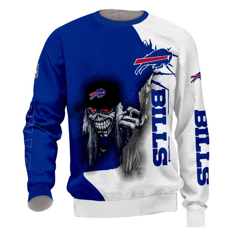 Buffalo Bills Skull Helmet Shirt 6 Sizes!! S-5XL