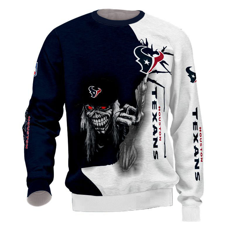 20% OFF Iron Maiden Houston Texans Sweatshirt For Halloween – 4 Fan Shop