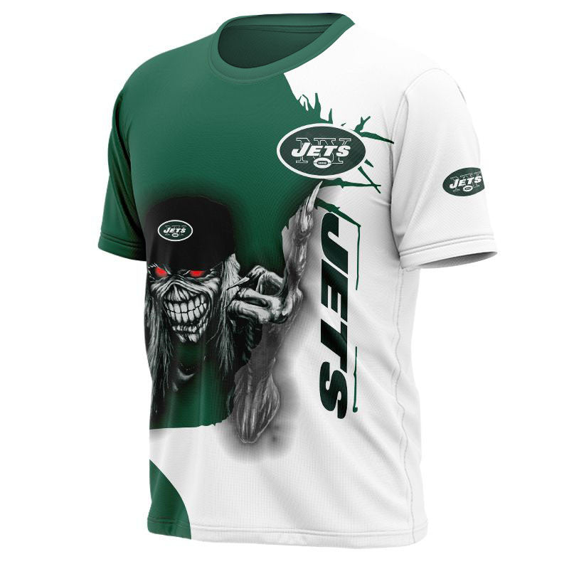 15% OFF Iron Maiden New York Jets T shirt For Men – 4 Fan Shop