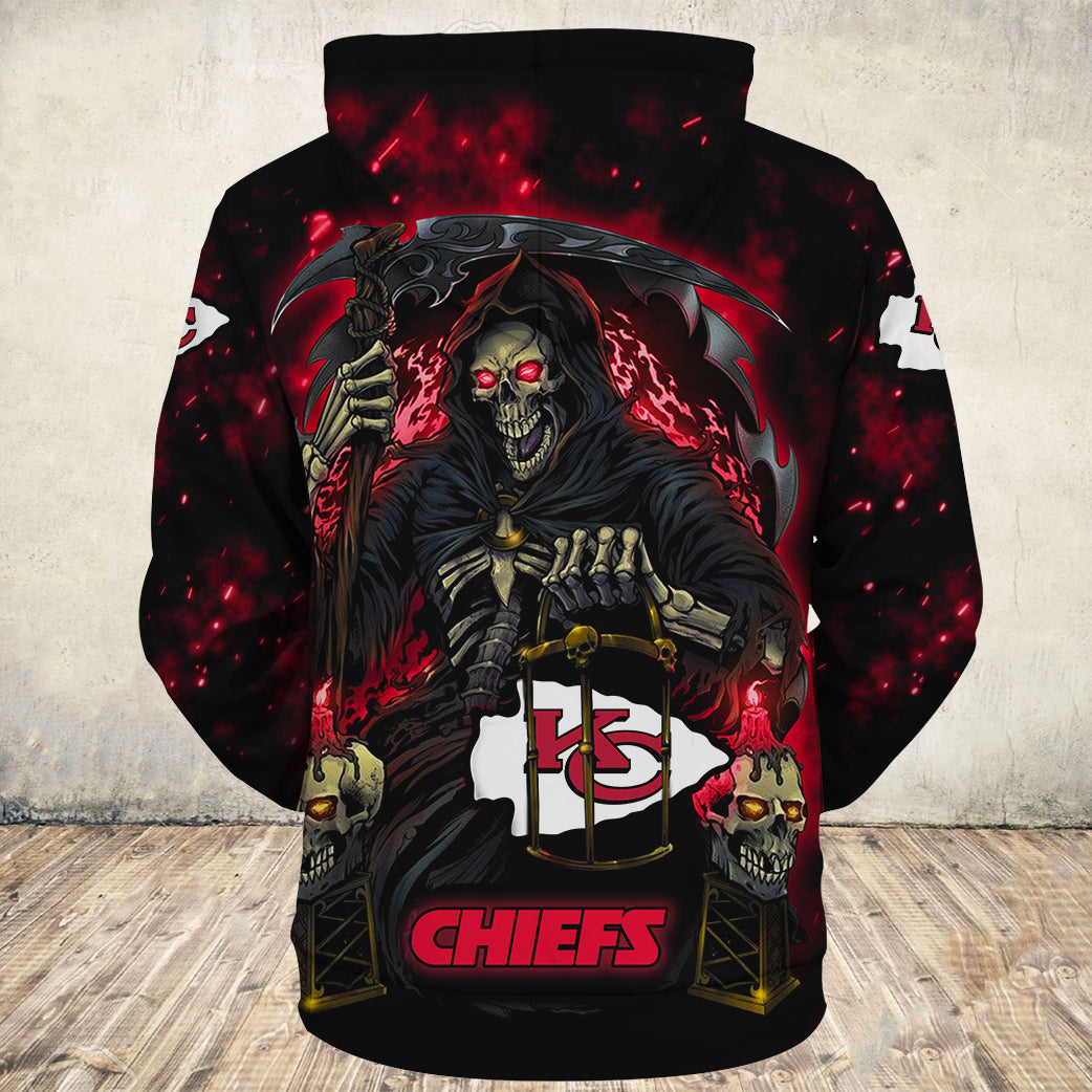 18% OFF Kansas City Chiefs Hoodies 3D Halloween Horror Night