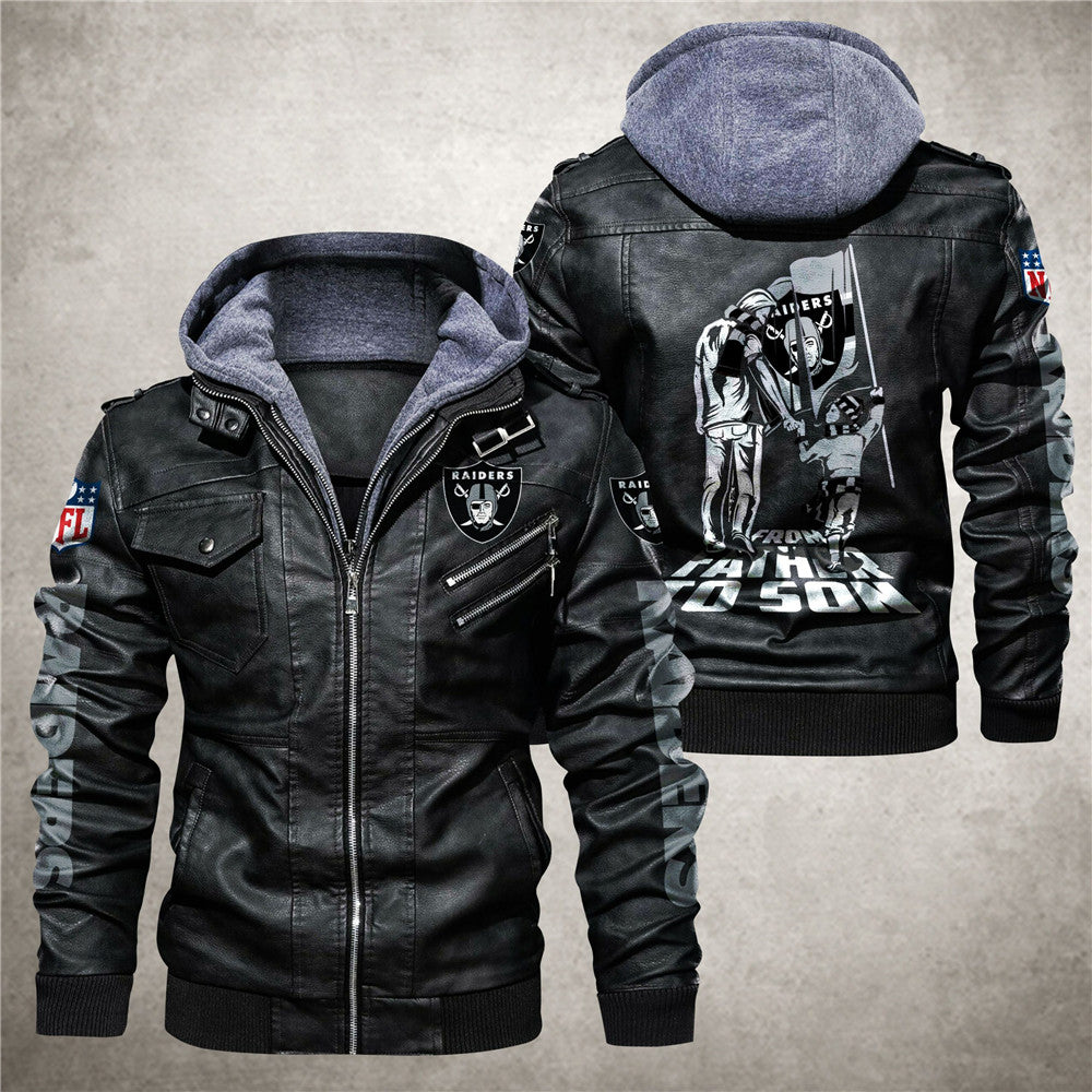 30% OFF Hot Sale Las Vegas Raiders Leather Jacket For Men – 4 Fan Shop