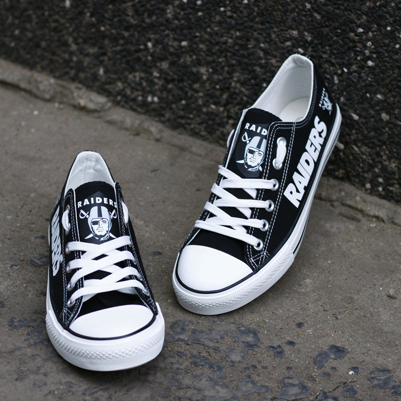 NFL-Licensed Las Vegas Raiders Women's Canvas Sneakers