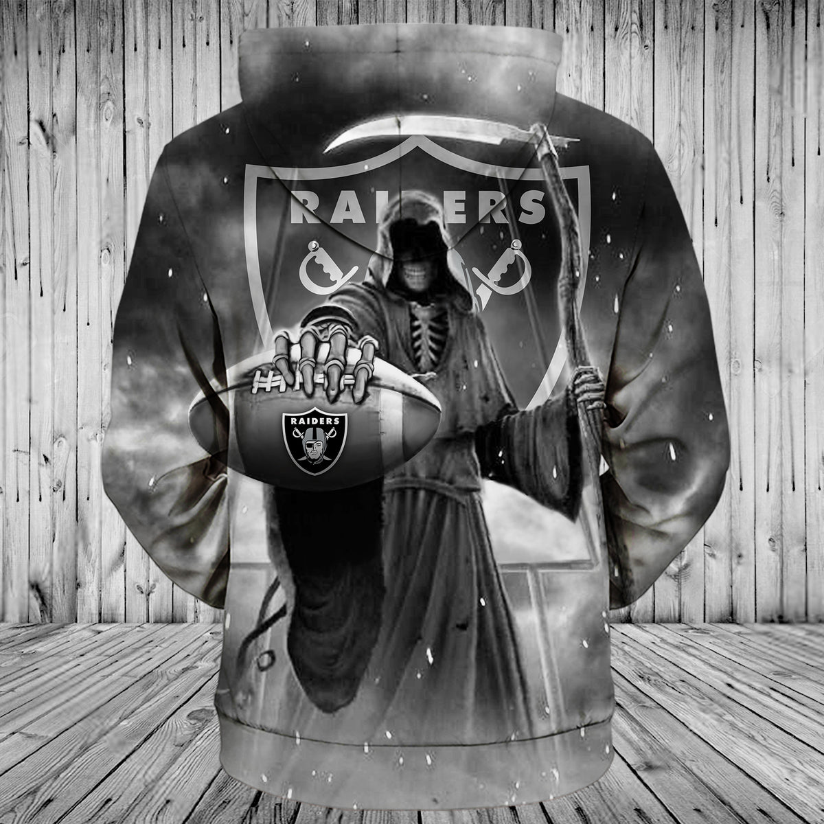 Las Vegas Raiders Football Logo Halloween Skull 3D Hoodie Nfl 3D Sweatshirt  - Best Seller Shirts Design In Usa