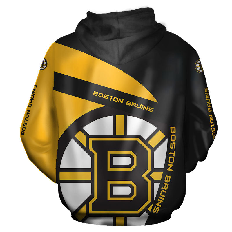 Boston Bruins Zip Up Hoodie 3D Splash Pattern Bruins Gift