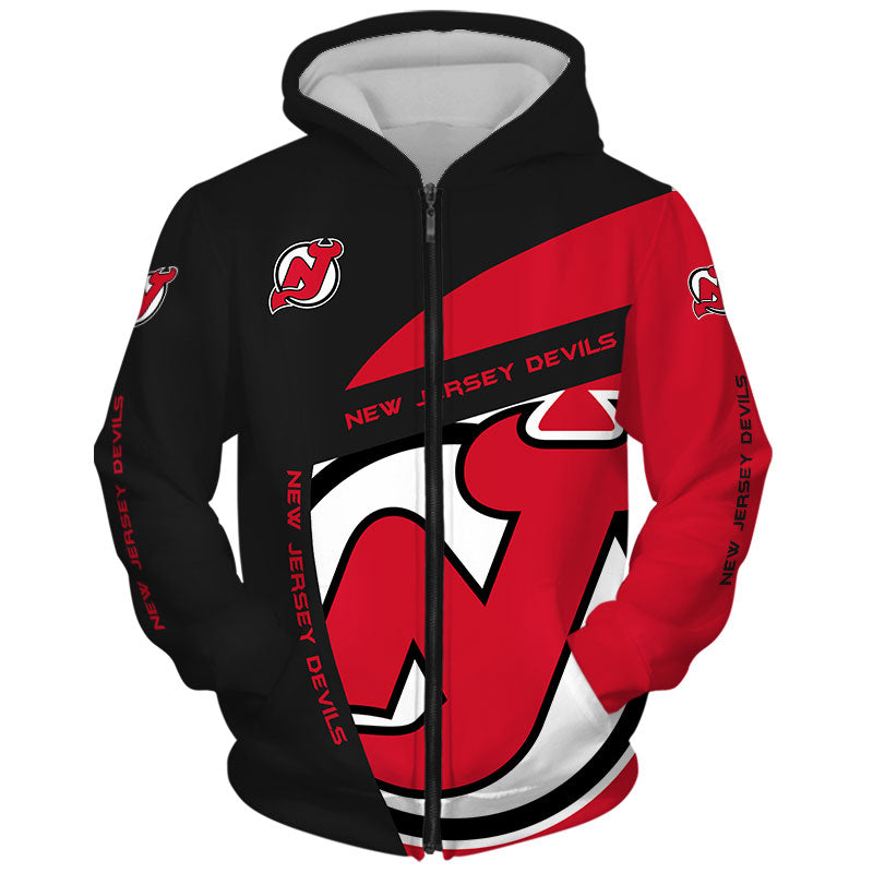NJ Devils Hoodie 3D Christmas Dot Pattern Custom New Jersey Devils Gift -  Personalized Gifts: Family, Sports, Occasions, Trending