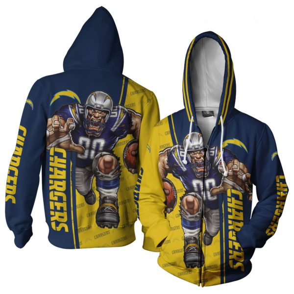 Los Angeles Chargers NFL Team US 3D Printed Hoodie/Zipper Hoodie - Travels  in Translation