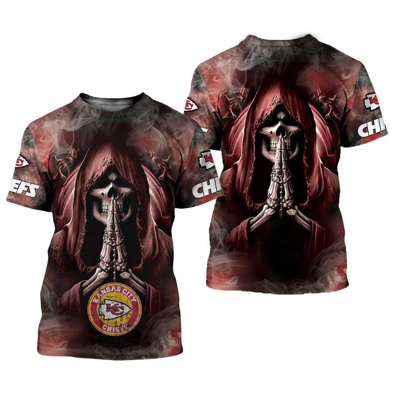 20% OFF Men's Kansas City Chiefs T shirts Cheap Skull Smoke For Sale – 4  Fan Shop