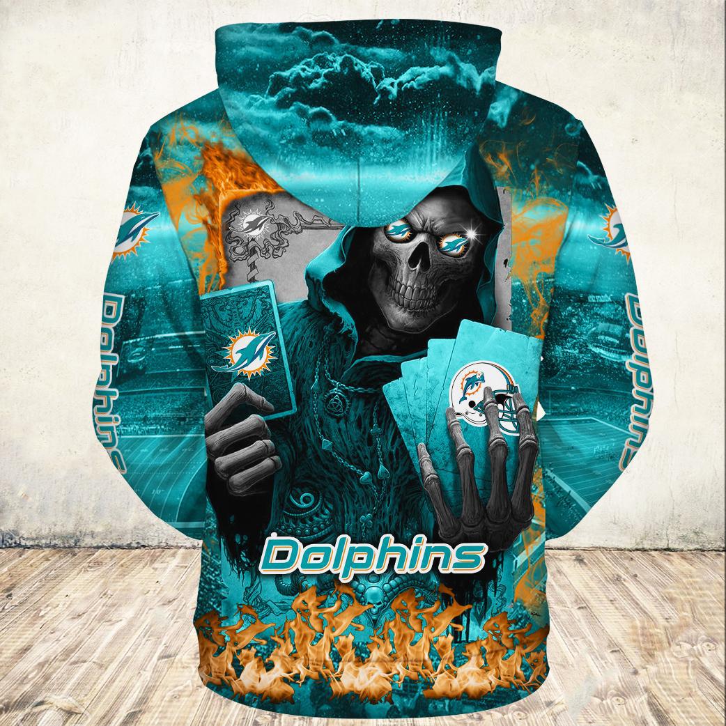 20% SALE OFF Miami Dolphins Halloween Costume Hoodies Jack Skellington 3D  Graphic – 4 Fan Shop