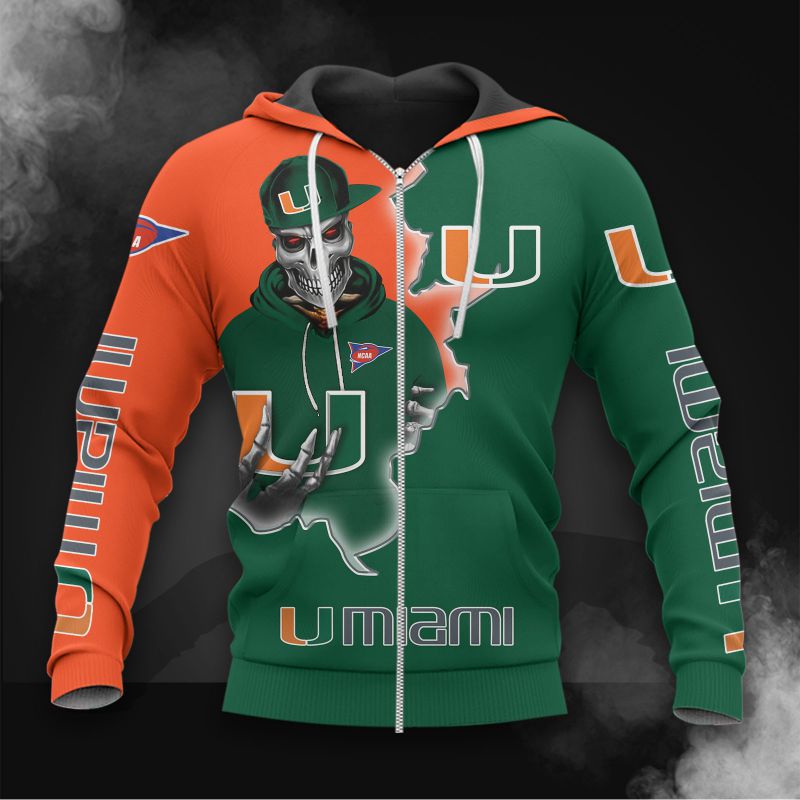 Miami hurricanes best sale zip up hoodie