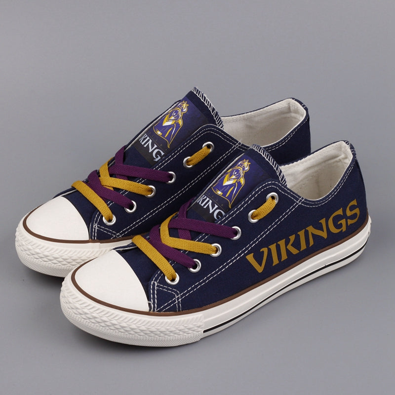 Minnesota Vikings Shoes - High Top Canvas Sneakers –