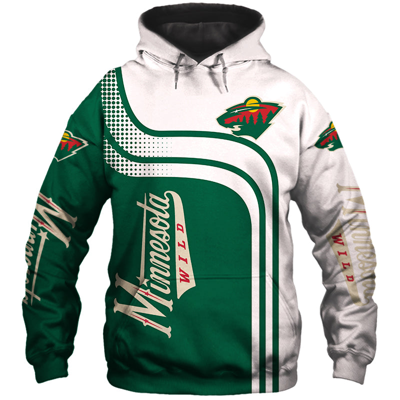 Minnesota Wild NHL Pattern 3D Hoodie Sweatshirt Jacket - Owl