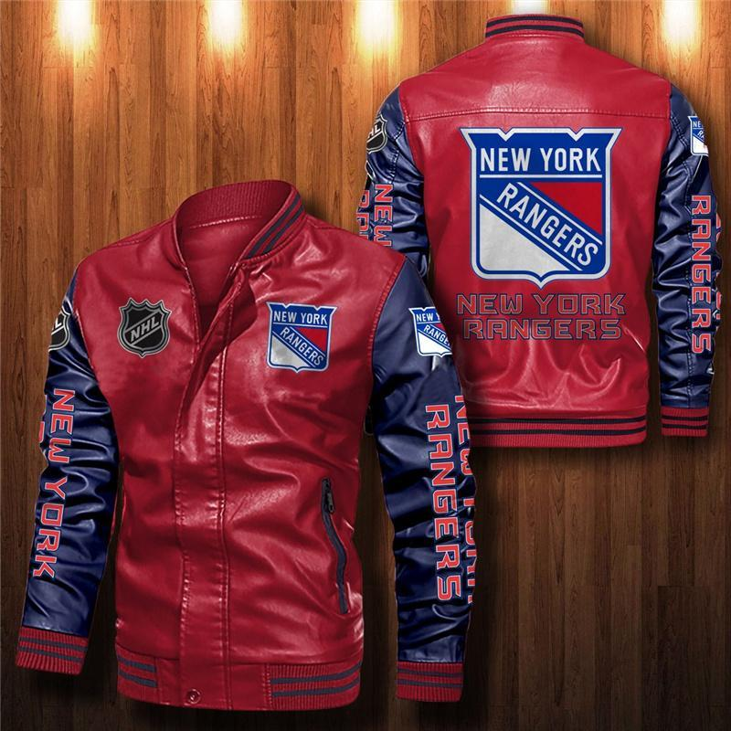 York Rangers Starter Casual Bomber USA NHL Jacket Retro Size: XL Blue Red