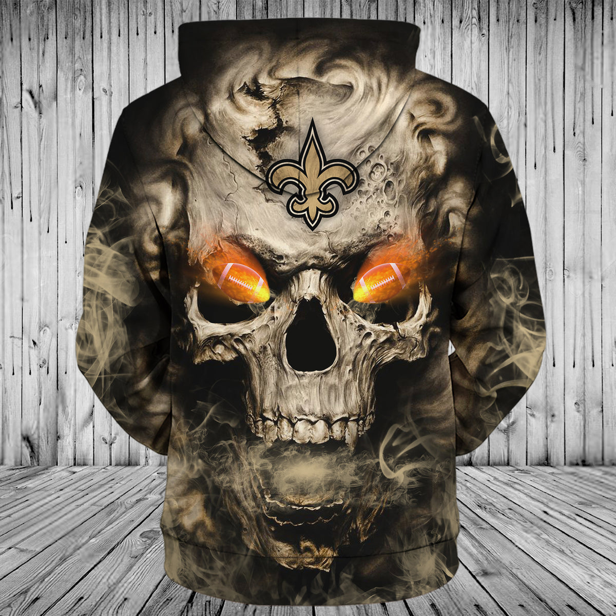 Dallas Cowboys zip up hoodie skull custom black background