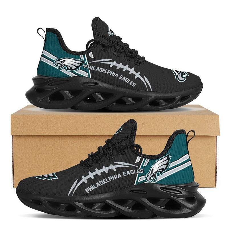 Philadelphia Eagles Logo Black Stripe Running Sneaker Max Soul