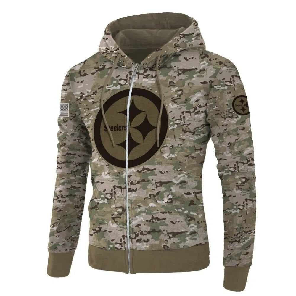 Mens steelers outlet military hoodie