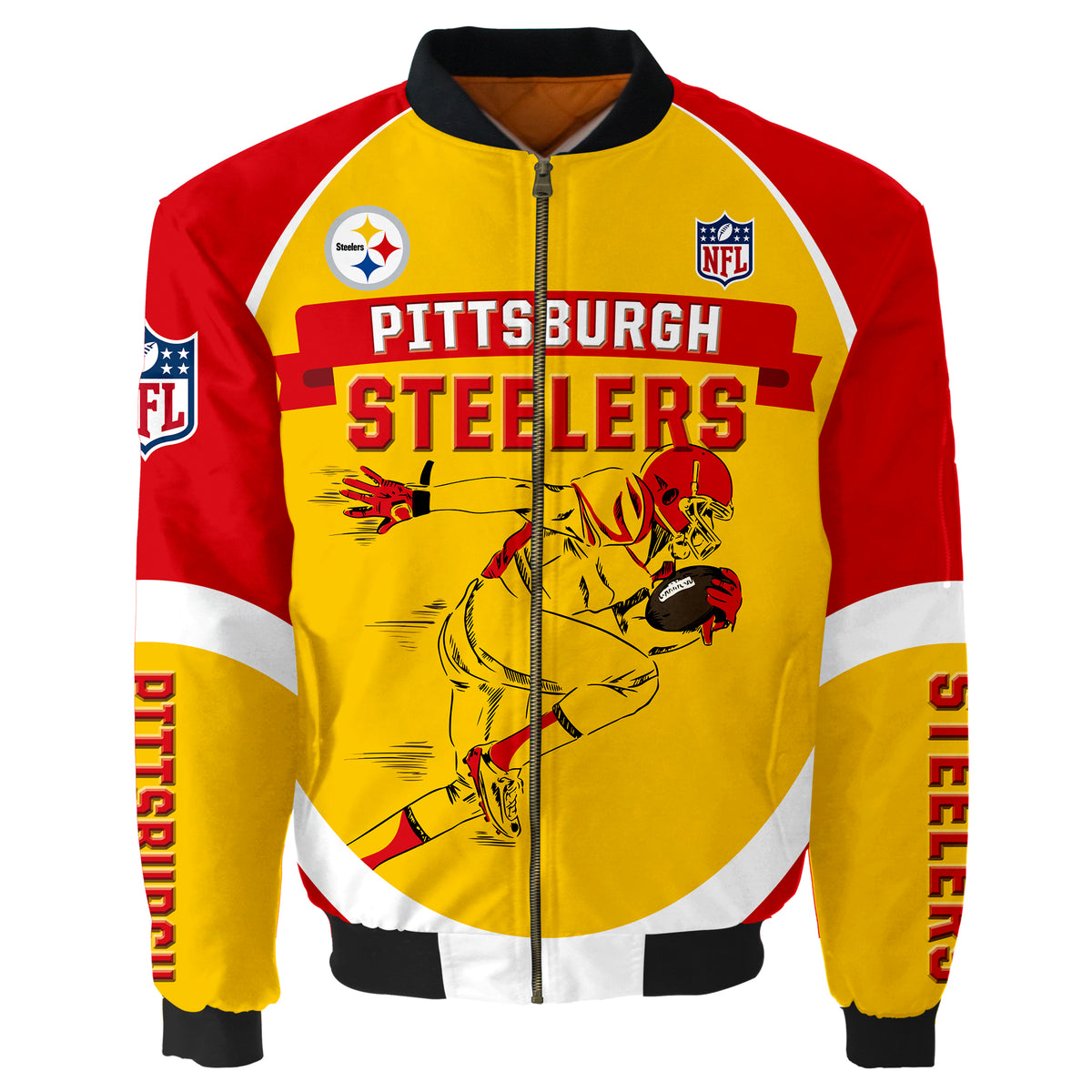 18% SALE OFF Pittsburgh Steelers Bomber Jacket Graphic Player