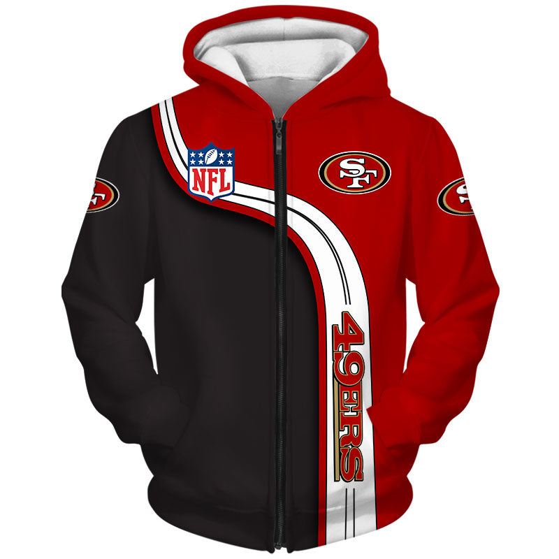 Men / Women New Design San Francisco 49ers 3D Zipper Hoodie, Zipper Hoodie  for 49ers Fans in 2023