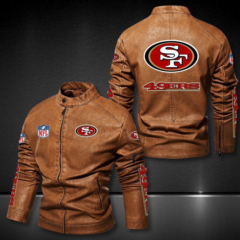 Maker of Jacket Fashion Jackets San Francisco 49ers Zip-Up Leather