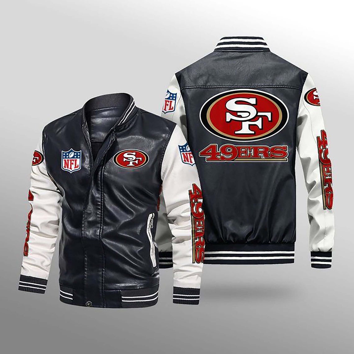 San Francisco 49ers Black Varsity Jacket