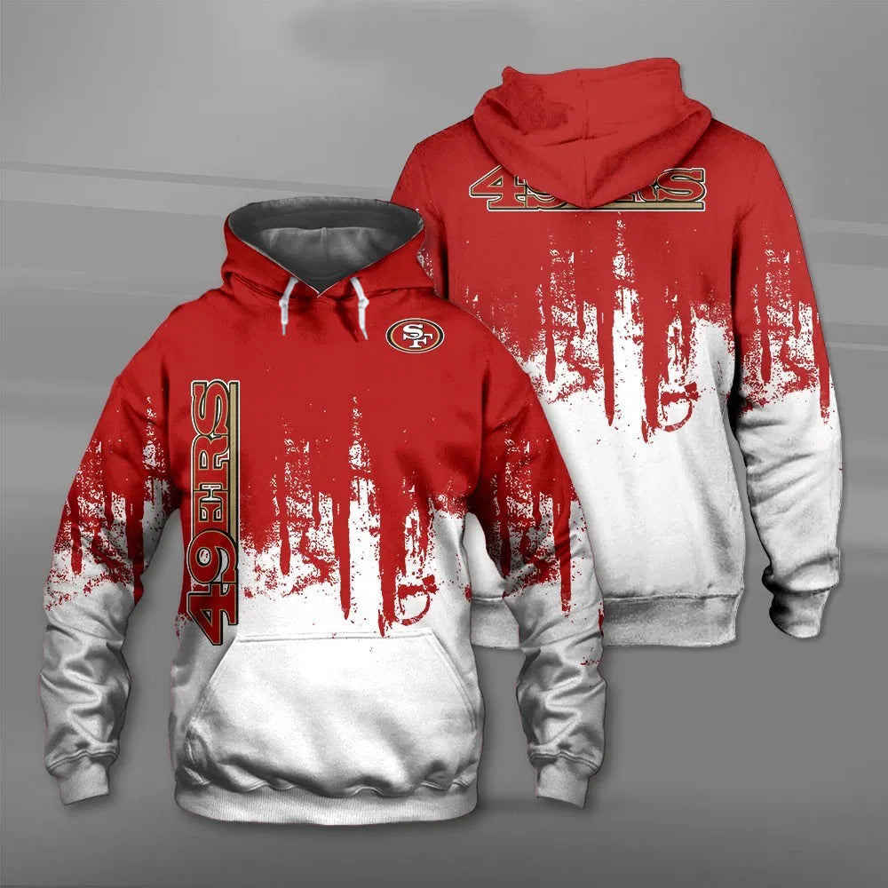 San Francisco 49ers Hoodie 3D Graphic Balls Cheap Shirt Pullover -  Reallgraphics