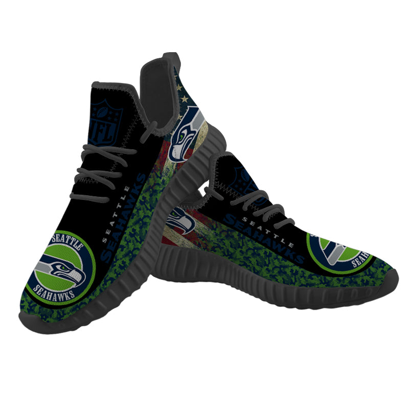 25% SALE OFF Seattle Seahawks Sneakers Big Logo Yeezy Shoes – 4 Fan Shop