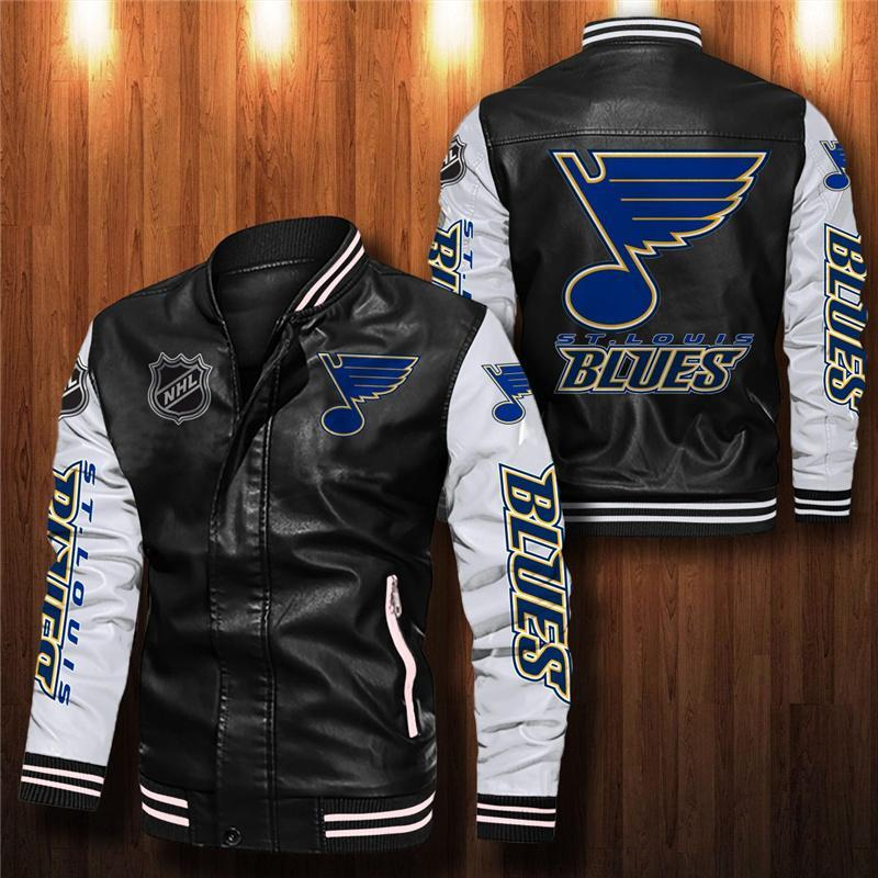 St Louis Blues NHL Hat Leather Jacket • Kybershop