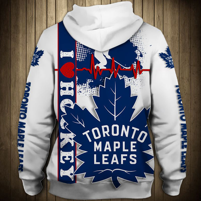 Toronto Maple Leafs Hoodie 3D Zip Hoodie Gift for Fans - Bluefink