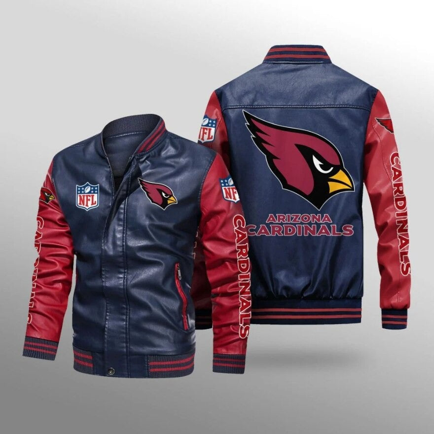 30% OFF The Best Men's Arizona Cardinals Leather Jacket For Sale – 4 Fan  Shop
