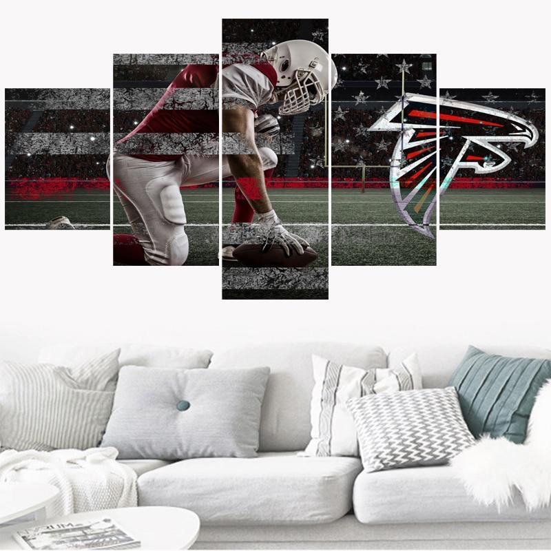 Atlanta Falcons 5PCS Canvas Prints Painting Wall Art Room Decor Without  Frame