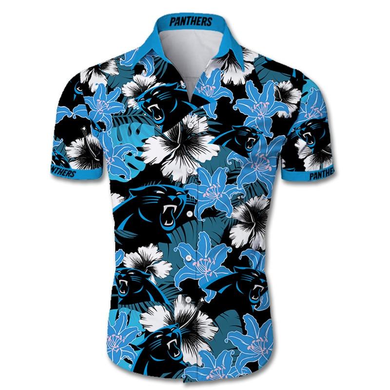 20% OFF Carolina Panthers Hawaiian Shirt Tropical Flower Short Sleeve – 4  Fan Shop