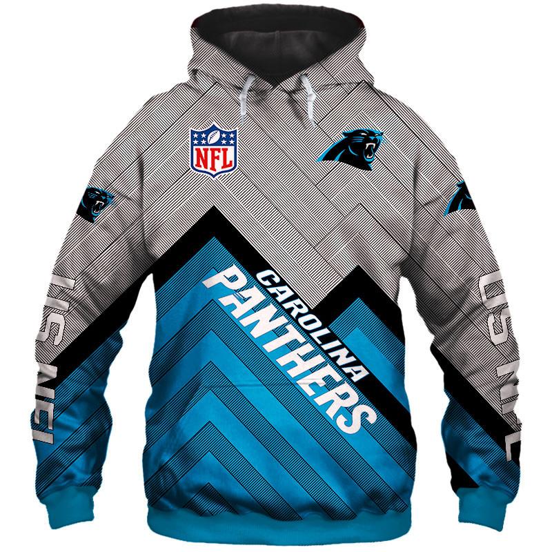 18% OFF Carolina Panthers Zip Up Hoodies 3D Sweatshirt Long