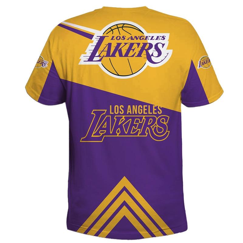Cheap Price NBA Basketball Los Angeles Lakers Men's T-shirt 3D Short S – 4  Fan Shop