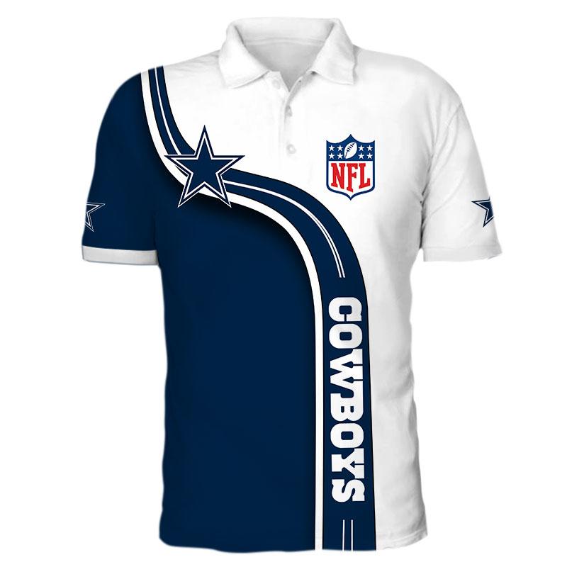 25% SALE OFF Dallas Cowboys Polo Shirt Mens 3D